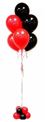 19 adet iki renkli u�an balon 