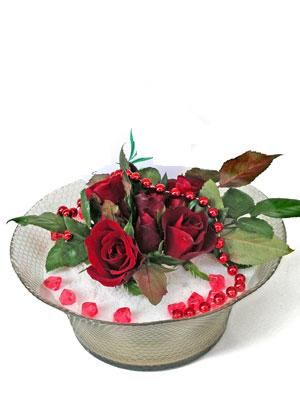 Ankara  �i�ek�i firmam�zdan  sevilenlere �i�ek Cam i�inde 5 g�l Ankara �i�ek g�nder firmas� �ahane �r�n�m�z 