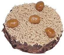 Ankara Elvankent �i�ek�i firmas� �r�n�m�z  kestaneli 4 ile 6 ki�ilik ya�pasta e�siz ve g�rsel tazemi taze
