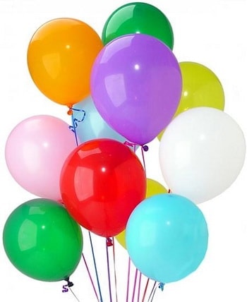 21 adet renkli u�an balon buketi 