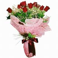 Ankara ostim �i�ek sipari�i firma �r�n�m�z  9 adet canl� kanl� k�rm�z� g�l